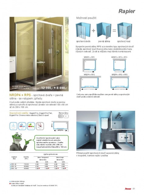 Koupelny Ravak katalog, strana 61