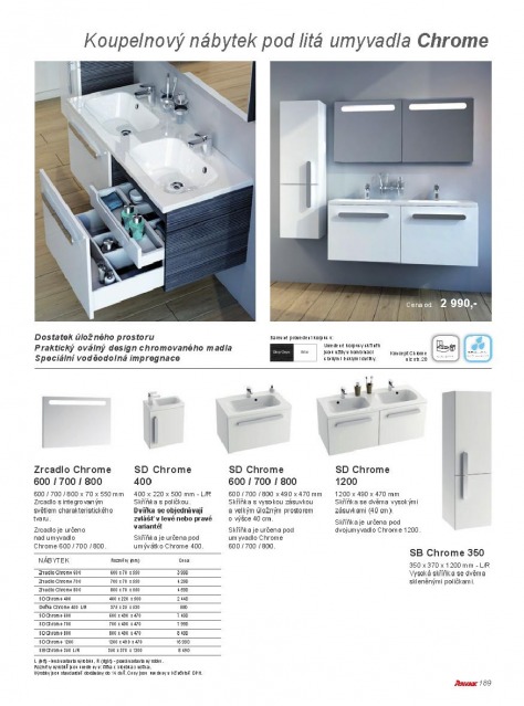 Koupelny Ravak katalog, strana 188