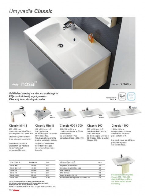 Koupelny Ravak katalog, strana 191