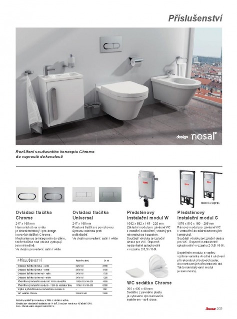 Koupelny Ravak katalog, strana 204
