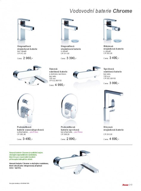 Koupelny Ravak katalog, strana 214